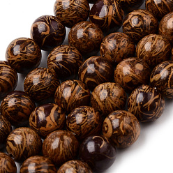 Камень Мириам Естественный слон кожа яшма / мириам камень / каллиграфия камень бисер пряди, круглые, 10~10.5 мм, отверстие : 1.2 мм, около 37~40 шт / нитка, 14.9~15.1 дюйм (38~38.5 см)