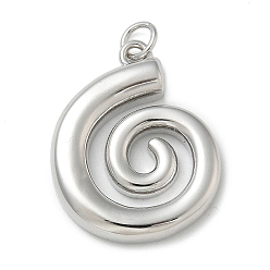 Платина Стойки обшивки латунные подвески, долговечный, без свинца и без кадмия, вихревые чары, с целью перехода в кольце, платина, 25x20x3.5 мм, отверстие : 3 мм