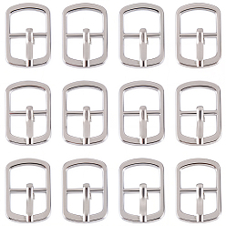 Платина 21 шт. роликовые пряжки из цинкового сплава, прямоугольные, платина, 20.5x13x2 мм