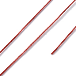 (123L) Белый крем непрозрачный блеск Нейлоновый шнур с китайским узлом, нейлоновый шнур для изготовления украшений, огнеупорный кирпич, 0.4 мм, около 28~30 м / рулон