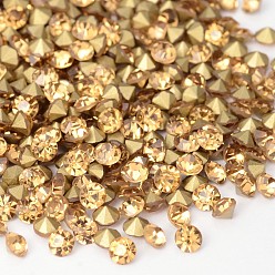 Светлый Колорадский Топаз Назад никелированная класс алмаз стекла отметил горный хрусталь, lt.col.topaz, 1.5~1.6 мм , около 1440 шт / мешок