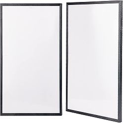 Black Metal Wall Hanging Decorative Collage Picture Photo Frame, Rectangle, Black, 41.3x31.2x1.85cm, Inner Diameter: 40.6x30.5cm