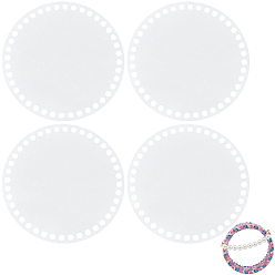 Прозрачный 4шт. плоские круглые акриловые листы, самодельные сумки инструменты, материал для вязаной сумки, прозрачные, 150x2 мм, отверстие : 6 мм