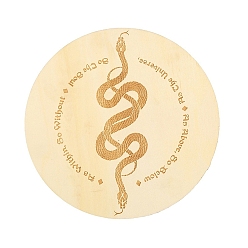 Змея Деревянная маятниковая доска, биолокация гадальная доска, для колдовства принадлежности для викканского алтаря, плоско-круглые, змея, 100 мм