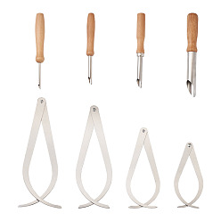 Платина Наборы инструментов, с суппортом из сплава с гнутой ножкой, глиняная скульптура, керамические измерительные инструменты и круглые штампы из нержавеющей стали, художественные инструменты, платина, 10.16 см