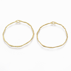 Без Покрытия Латунные подвески, без никеля , кольцо, сырой (без покрытия), 34x35x1.5 мм, отверстие : 1 мм