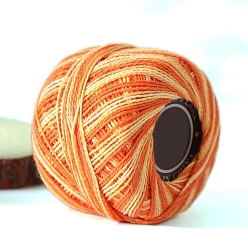 Оранжевый Хлопчатобумажная пряжа секционного крашения, для одежды шарфы свитера шали шапки, оранжевые, 20г/моток