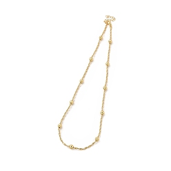 Настоящее золото 18K Ожерелье из латунной спутниковой цепи с реечным покрытием для женщин, без свинца и без кадмия, реальный 18 k позолоченный, 16.93 дюйм (43 см)