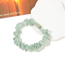 Темный Морско-зеленый Резинки для волос из органзы для женщин и девочек, темно-зеленый, 10x60 мм