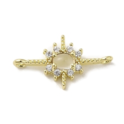 Настоящее золото 14K Подвески в виде звездочек из латуни с прозрачным кубическим цирконием, без кадмия, без никеля и без свинца, со стеклом, реальный 14 k позолоченный, 16.5x10x2.5 мм, отверстие : 1 мм