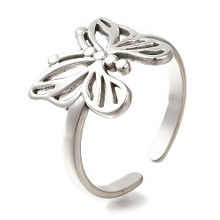 Нержавеющая Сталь Цвет 304 из нержавеющей стали манжеты кольца, бабочка, цвет нержавеющей стали, регулируемый, 13.5 мм