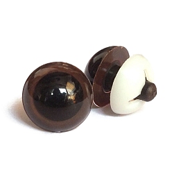 Кокосово-Коричневый Abs пластиковые глаза куклы, Чучела игрушечных глаз, безопасные глаза, с распоркой, полукруглый, кокосового коричневый, 8 мм