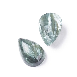 Серафинит Натуральные серафинитовые кабошоны, слеза, 15~15.5x10.5x5.5 мм