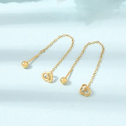 Golden 304 Stainless Steel Ear Thread for Women, Cloud, Golden, 80x7x6mm