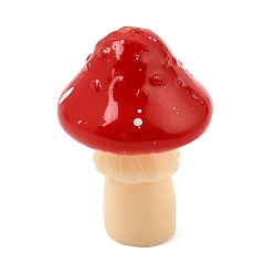 Roja Adorno de seta miniatura de resina opaca, Accesorios para jardines de micropaisajes, simulando decoraciones de utilería, rojo, 24.5x17.5x17.5 mm