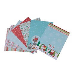 Santa Claus Scrapbook Paper Pad, for DIY Album Scrapbook, Greeting Card, Background Paper, Santa Claus, 200x150x0.1mm, 14sheets/set