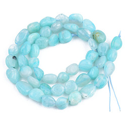 Amazonite Natural Amazonite Beads Strands, Tumbled Stone, Nuggets, 5~13x5~10x3~8mm, Hole: 1mm, about 40~60pcs/strand, 14.57 inch~15.74 inch(37~40cm)