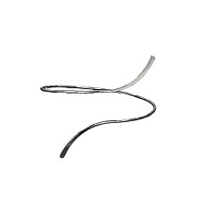 Платина Полировка изогнутые железные манжеты ножные браслеты, платина, 4 дюйм (100 мм), диаметр: 85 mm