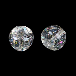 Разноцветный Прозрачный бисер cmолой, круглые, с блеском порошок, красочный, 15x13.5 мм, отверстие : 1.5 мм