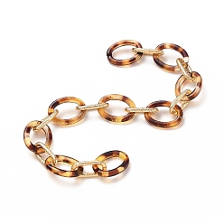 (932FM) Темно-синий аква-матовый с подкладкой Прозрачные акриловые кабельные цепи ручной работы, с алюминиевыми звеньями, , овальные, для изготовления ювелирных изделий, золотой свет, темно-золотистые, ссылка: 15.6x7.5x2.1мм и 17.5x13.2x2.8мм, 39.17 дюймовая (1 м) прядь