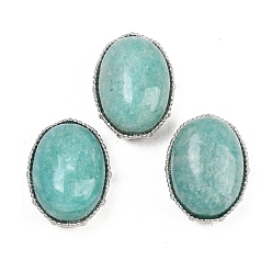 Платина Природные многожильные звенья амазонита, латунь овальные ссылки, стойки покрытие, долговечный, платина, 20x15x11.5 мм, отверстие : 2 мм
