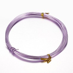 Lila Alambre artesanal de aluminio redondo, para hacer bisutería artesanal, lila, 18 calibre, 1 mm, 10 m / rollo (32.8 pies / rollo)