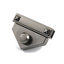 Черный Цвет Металла Замки для кошельков из сплава, принадлежности для изготовления женских сумок, треугольные, металлический черный , 4.4x3.1 см