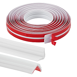 Белый 4 Самоклеящиеся противоударные полоски из ТПЭ, для мебели против углов, белые, 19.5x2.5 мм