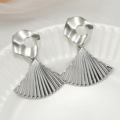 Fan Сплав мотаться серьги стержня, платина, вентилятор, 63x48 мм