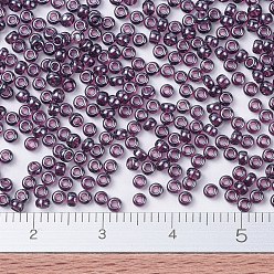 (RR170) Transparent Dark Smoky Amethyst Luster MIYUKI Round Rocailles Beads, Japanese Seed Beads, (RR170) Transparent Dark Smoky Amethyst Luster, 11/0, 2x1.3mm, Hole: 0.8mm, about 1100pcs/bottle, 10g/bottle