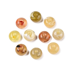 Темный Хаки Прозрачные акриловые бусины, рондель, Темный хаки, 9x5 мм, отверстие : 2 мм, Около 1650 шт / 500 г