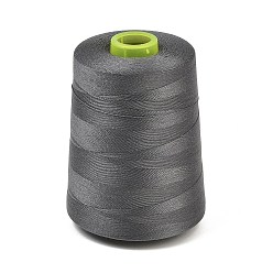 Gray Polyester Sewing Threads, Round Machine Embroidery Threads, Gray, 0.2mm, about 3300.00 Yards(3017.52m)/Roll