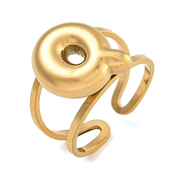 Letter Q 304 перстень из нержавеющей стали, настоящее позолоченное кольцо-манжета 18k, Буква Q, внутренний диаметр: 18 мм, Письмо: 14~15x6.5~19 мм