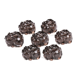 Ice Obsidian Натуральный ледяной обсидиан резные бусины в виде дракона и черепахи, 16x12 мм