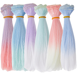 (52) Непрозрачная лаванда 6 шт. 6 цветные волосы для парика из термостойкого кукольного волокна, для девочек своими руками bjd makings аксессуары, разноцветные, 150 мм, 1 шт / цвет