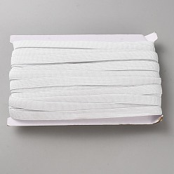 Белый Плоский эластичный шнур из полиэстера, для швейных принадлежностей, белые, 11 мм, около 25 ярдов/шт.