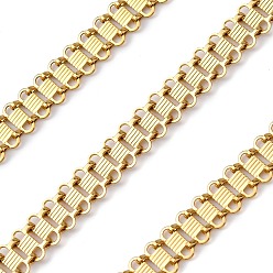 Настоящее золото 18K 304 цепи овальные из нержавеющей стали, ионное покрытие (ip), несварные, с катушкой, реальный 18 k позолоченный, 5x7x1.5 мм