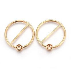 Golden Alloy Buckle Clip, Scarf Slide Ring, Golden, Tray: 6.5mm, 40.5x3mm, Inner Diameter: 34.5mm