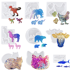 Белый Наборы для изготовления брелоков из эпоксидной смолы своими руками, с силиконовыми формами 9 шт., 40 брелки для ключей и прыгунов чугунные разъемные