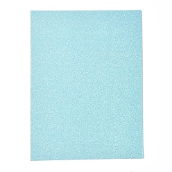 Turquoise Double-Faced Imitation Leather Fabric, for DIY Earrings Making, Turquoise, 200x150x2mm