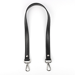 Черный Ремни сумки из искусственной кожи, с металлической поворотной застежкой, для аксессуаров для замены сумок, чёрные, 62x1.8 см
