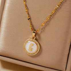 Белый Латунные микропаве из прозрачных кубических цирконий, плоские круглые ожерелья с подвеской в виде Девы Марии, золотые, белые, 15.75 дюйм (40 см)