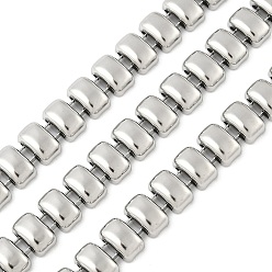 Нержавеющая Сталь Цвет 304 цепи прямоугольные звенья нержавеющие, пайки, с катушкой, цвет нержавеющей стали, 5x8x4 мм, около 16.40 футов (5 м) / рулон