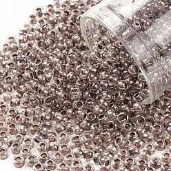 (1071) Dusty Mauve Lined Crystal Luster Toho 8/0 runde Perlen, japanische Rocailles, (1071) staubiger, lila ausgekleideter Kristallglanz, 3 mm, Bohrung: 1 mm, über 222pcs / Flasche, 10 g / Flasche