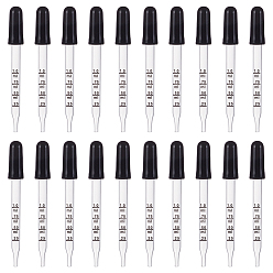 Прозрачный Стеклянные капельницы с прямым наконечником, градуированные пипетки, для эфирных масел искусство жидких питательных веществ для растений, прозрачные, 100x7~12.5 мм