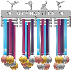 Серебро Модная железная вешалка для медалей, настенная стойка для дисплея, с винтами, словесная гимнастика, серебряные, 150x400 мм