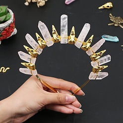 Розовый Кварц Резинки для волос из натурального розового кварца, аксессуары для волос для женщин и девочек, 185x155x15 мм