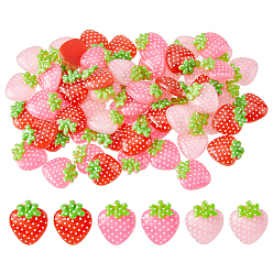 (52) Непрозрачная лаванда 60 шт 3 цвета прозрачные кабошоны из смолы, клубника, разноцветные, 20x17x7 мм, 20 шт / цвет