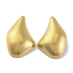 Настоящее золото 14K Ионное покрытие (ip) 304 серьги-гвоздики из нержавеющей стали для женщин, самородки, реальный 14 k позолоченный, 38x25 мм