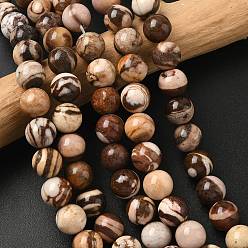 Натуральный Агат Естественно австралийский агат круглый шарик нити, 10 мм, отверстие : 1 мм, около 19 шт / нитка, 7.5 дюйм